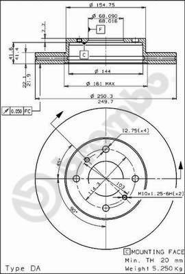 AP 24201 - Тормозной диск autospares.lv