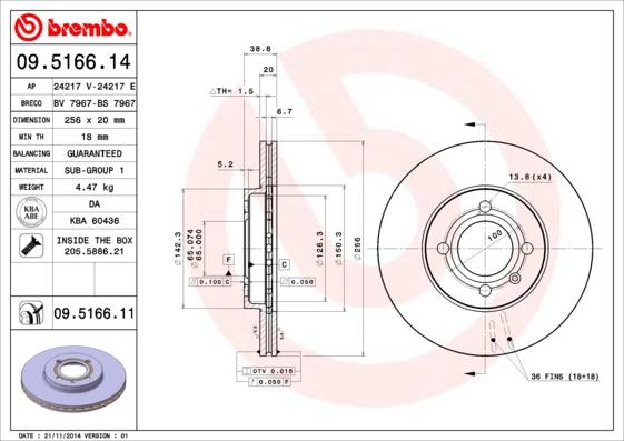 AP 24217 E - Тормозной диск autospares.lv