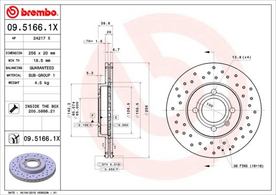 AP 24217 X - Тормозной диск autospares.lv