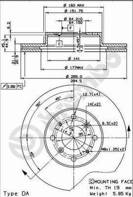 AP 24226 - Тормозной диск autospares.lv