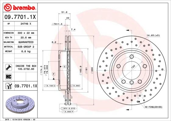 AP 24746 X - Тормозной диск autospares.lv