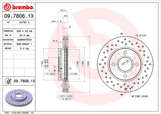 AP 24760 X - Тормозной диск autospares.lv