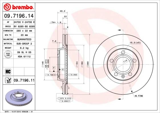 AP 24700 E - Тормозной диск autospares.lv