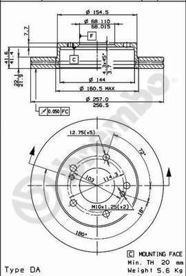 AP 24703 - Тормозной диск autospares.lv