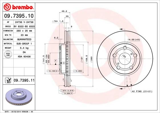 AP 24736 - Тормозной диск autospares.lv