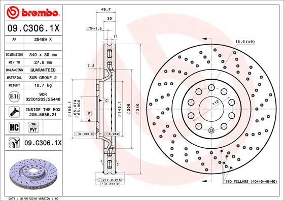 AP 25499 X - Тормозной диск autospares.lv