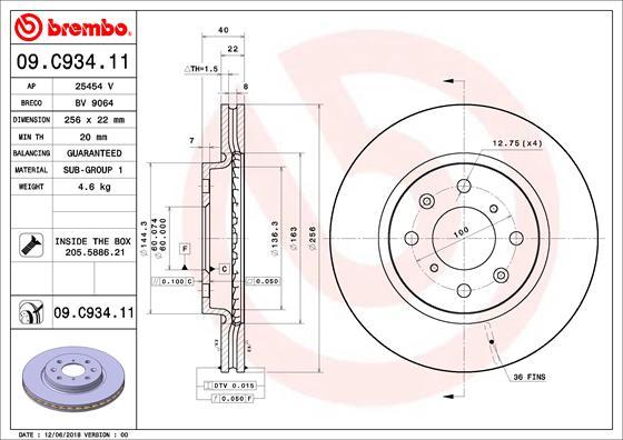 AP 25454 V - Тормозной диск autospares.lv