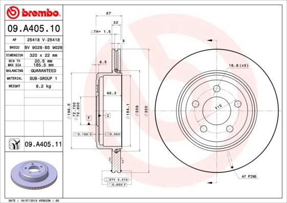 AP 25418 V - Тормозной диск autospares.lv