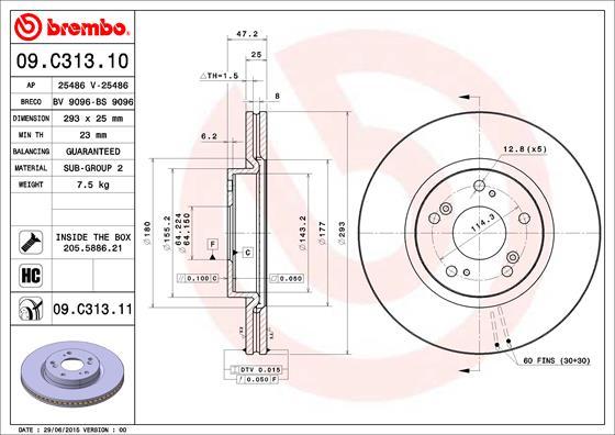 AP 25486 V - Тормозной диск autospares.lv