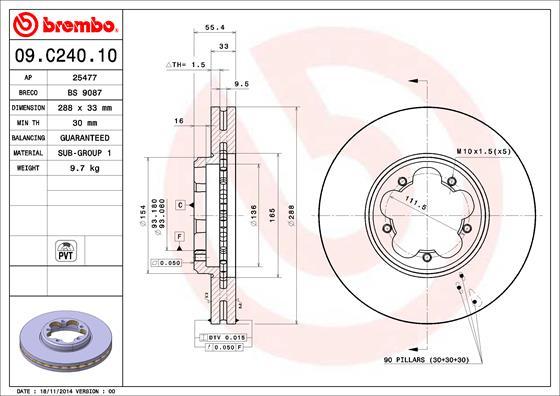 AP 25477 - Тормозной диск autospares.lv