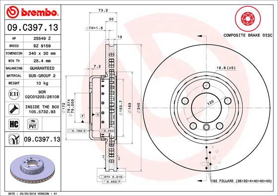 AP 25549 Z - Тормозной диск autospares.lv