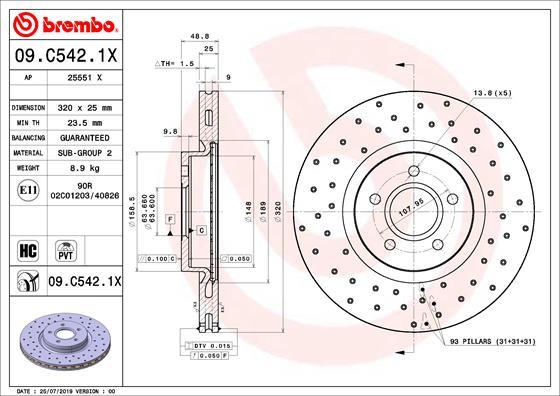 AP 25551 X - Тормозной диск autospares.lv