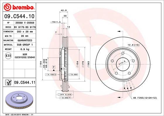 AP 25568 V - Тормозной диск autospares.lv