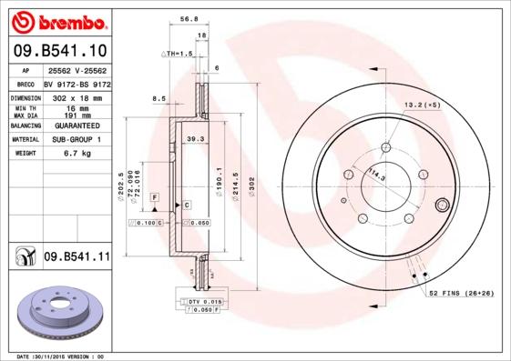 AP 25562 V - Тормозной диск autospares.lv