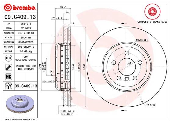 AP 25519 Z - Тормозной диск autospares.lv