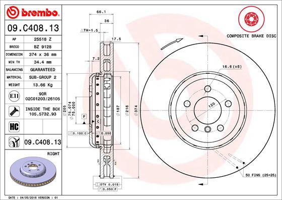 AP 25518 Z - Тормозной диск autospares.lv