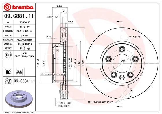 AP 25584 V - Тормозной диск autospares.lv