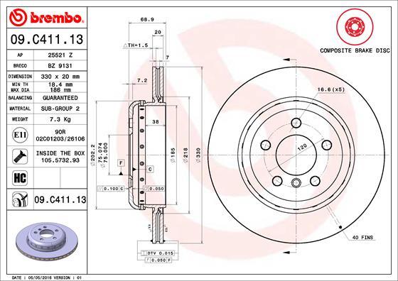 AP 25521 Z - Тормозной диск autospares.lv