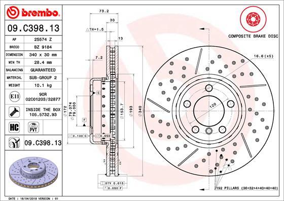 AP 25574 Z - Тормозной диск autospares.lv