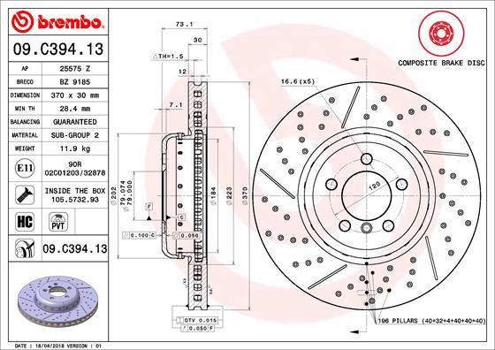 AP 25575 Z - Тормозной диск autospares.lv