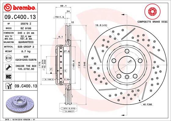 AP 25576 Z - Тормозной диск autospares.lv