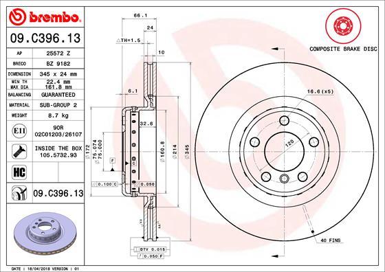 AP 25572 Z - Тормозной диск autospares.lv