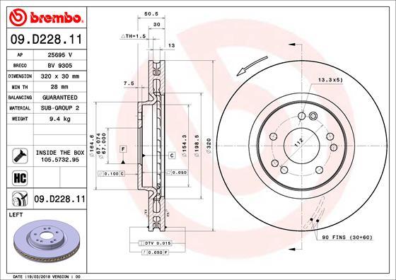 AP 25695 V - Тормозной диск autospares.lv