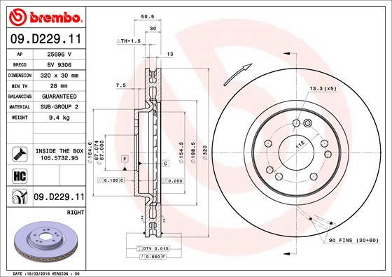 AP 25696 V - Тормозной диск autospares.lv