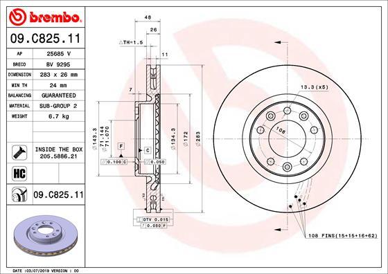 AP 25685 V - Тормозной диск autospares.lv