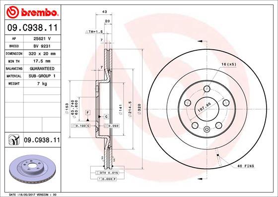 AP 25621 V - Тормозной диск autospares.lv