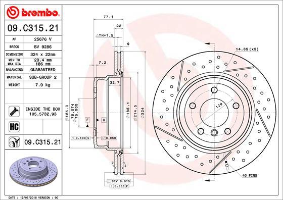 AP 25676 V - Тормозной диск autospares.lv