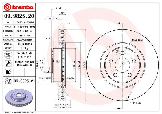 AP 25090 - Тормозной диск autospares.lv