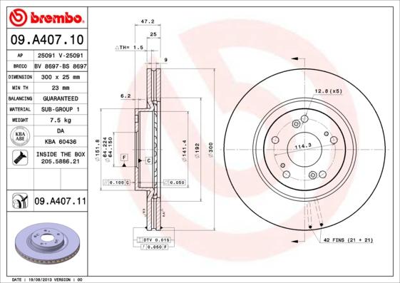 AP 25091 - Тормозной диск autospares.lv