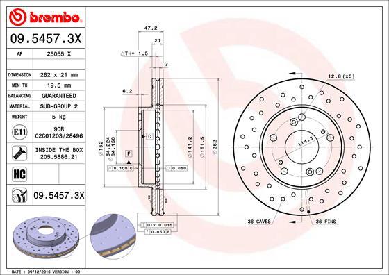 AP 25055 X - Тормозной диск autospares.lv