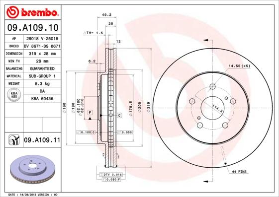 AP 25018 - Тормозной диск autospares.lv