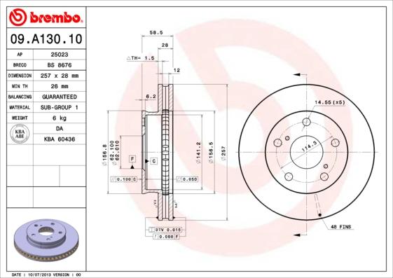 AP 25023 - Тормозной диск autospares.lv