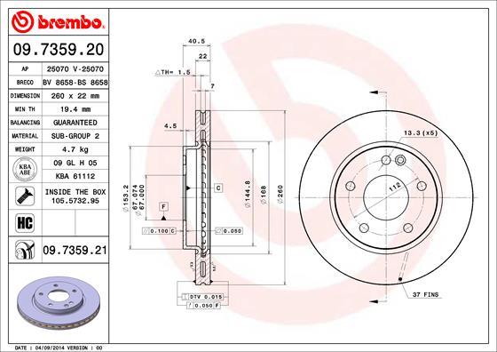 AP 25070 - Тормозной диск autospares.lv