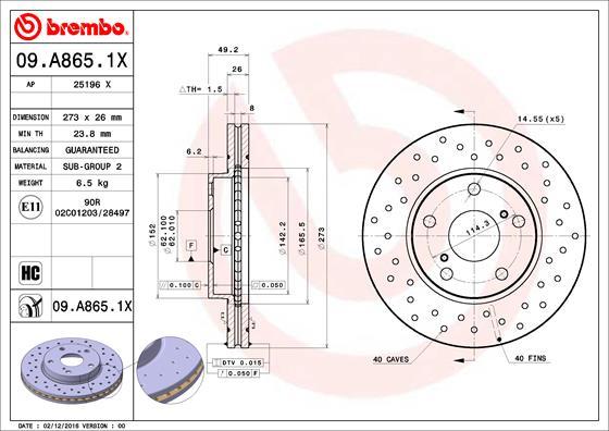 AP 25196 X - Тормозной диск autospares.lv