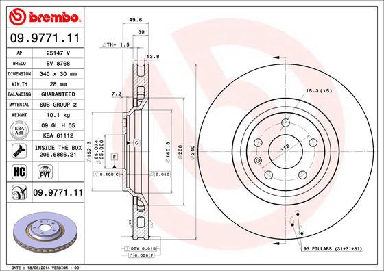 AP 25147 V - Тормозной диск autospares.lv