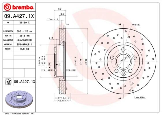 AP 25159 X - Тормозной диск autospares.lv