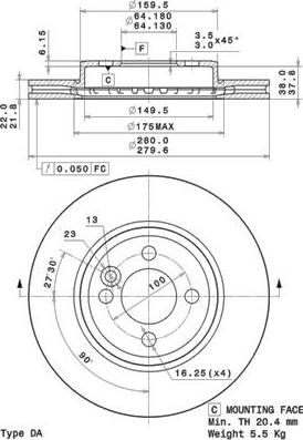 ST-Templin 53.110.30880 - Тормозной диск autospares.lv