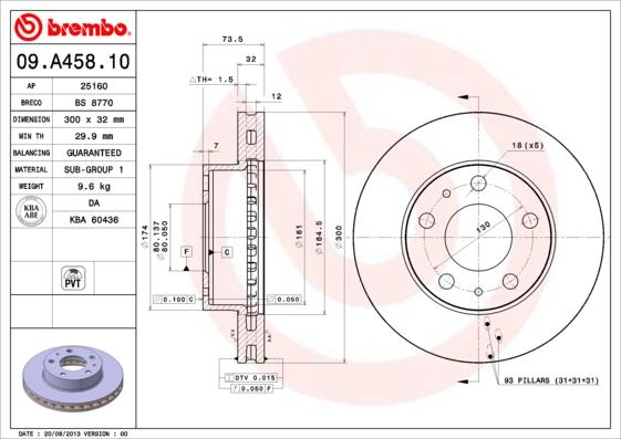 AP 25160 - Тормозной диск autospares.lv