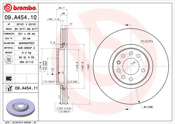 AP 25161 - Тормозной диск autospares.lv