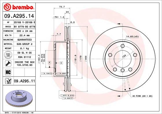 AP 25168 E - Тормозной диск autospares.lv