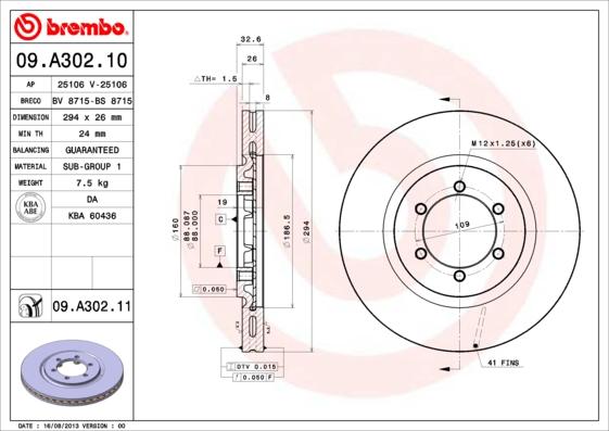 AP 25106 - Тормозной диск autospares.lv