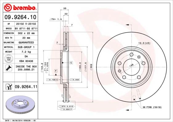 AP 25102 - Тормозной диск autospares.lv