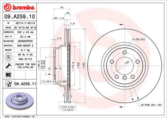 AP 25110 - Тормозной диск autospares.lv