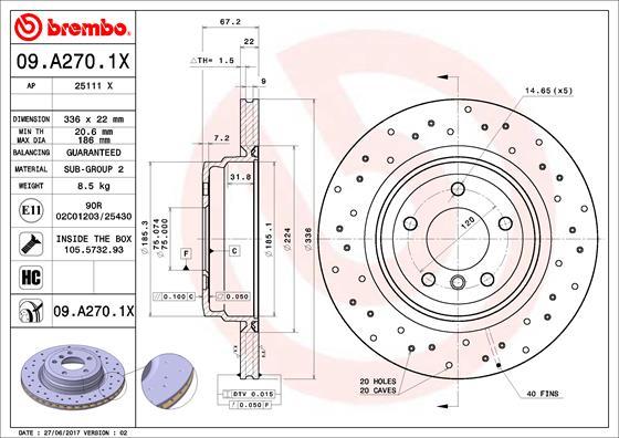 AP 25111 X - Тормозной диск autospares.lv