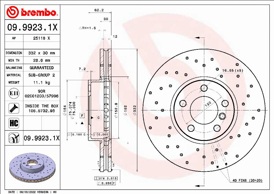 AP 25118 X - Тормозной диск autospares.lv