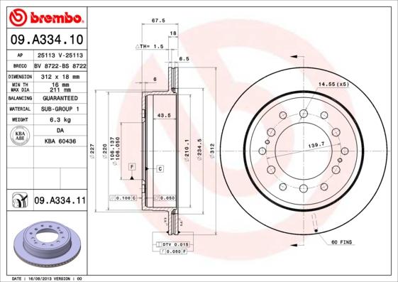 AP 25113 - Тормозной диск autospares.lv